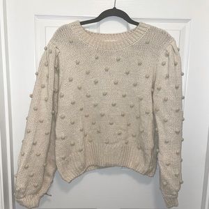ASTR the Label Knob Knit Cream Sweater Size XL